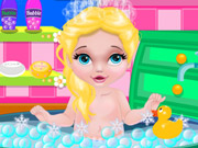 Baby Elsa Bubble Bath