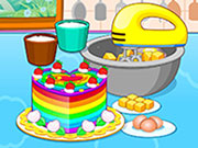 Cooking Colorful Cake