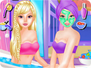 Twin Barbie at Spa Salon